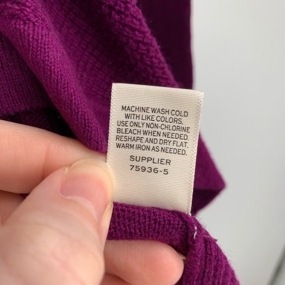 STYLUS Women's Purple Cardigan with Gray Accents - Picture 7 of 9